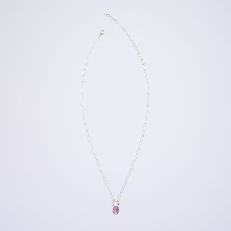 10月誕生石トルマリンのシルバーネックレス