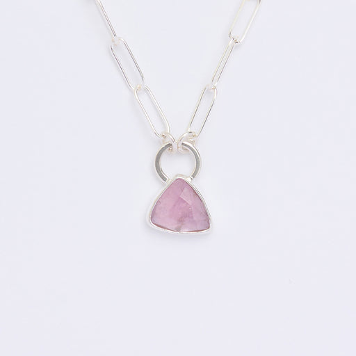 10月誕生石トルマリンのシルバーネックレス