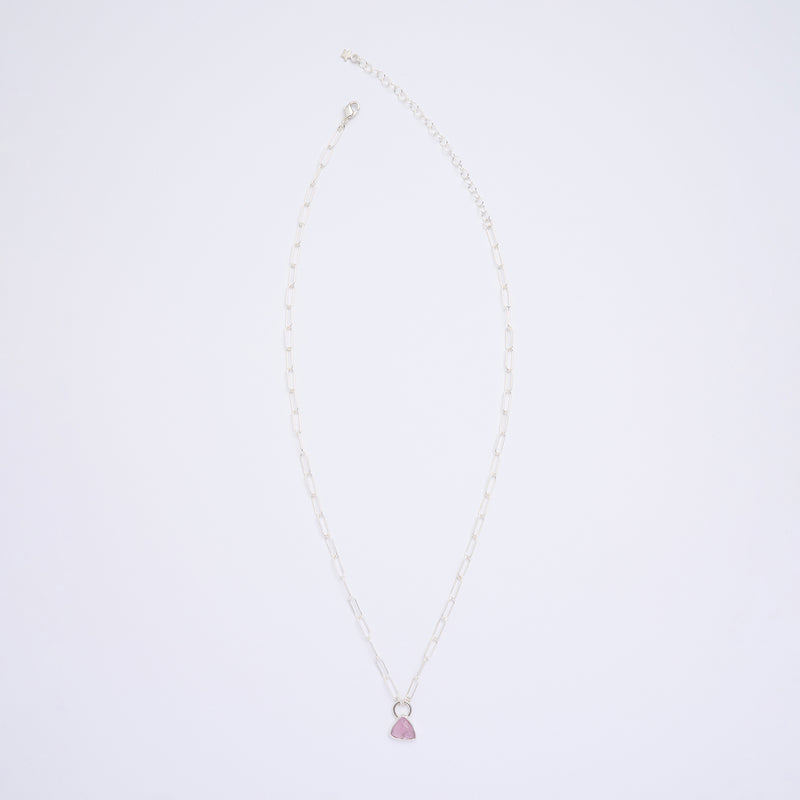 10月誕生石トルマリンのシルバーネックレス