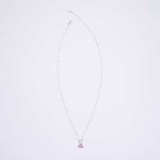 10月誕生石トルマリンのシルバーネックレス