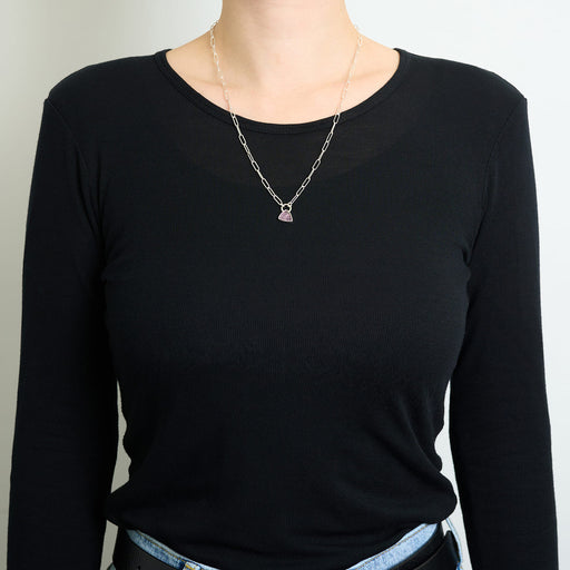 10月誕生石トルマリンのシルバーネックレス