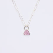 10月誕生石トルマリンのシルバーネックレス