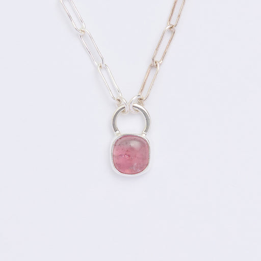 10月誕生石トルマリンのシルバーネックレス