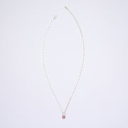 10月誕生石トルマリンのシルバーネックレス