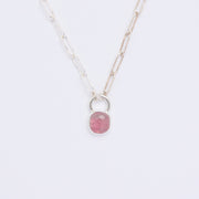 10月誕生石トルマリンのシルバーネックレス