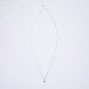 10月誕生石トルマリンのシルバーネックレス