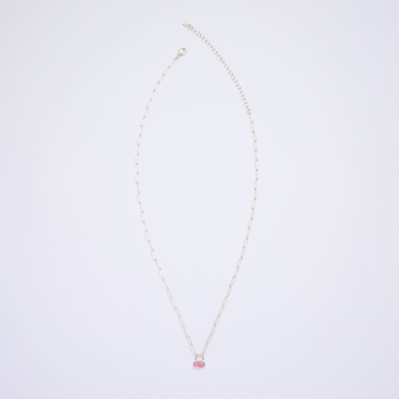 10月誕生石トルマリンのシルバーネックレス