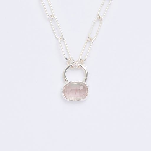 10月誕生石トルマリンのシルバーネックレス