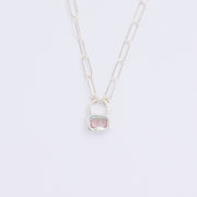 10月誕生石トルマリンのシルバーネックレス