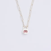 10月誕生石トルマリンのシルバーネックレス