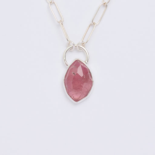 10月誕生石トルマリンのシルバーネックレス