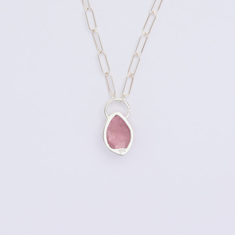 10月誕生石トルマリンのシルバーネックレス