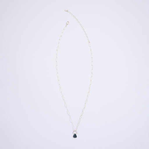 10月誕生石トルマリンのシルバーネックレス