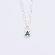 10月誕生石トルマリンのシルバーネックレス