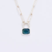 10月誕生石トルマリンのシルバーネックレス