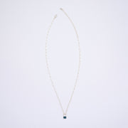 10月誕生石トルマリンのシルバーネックレス