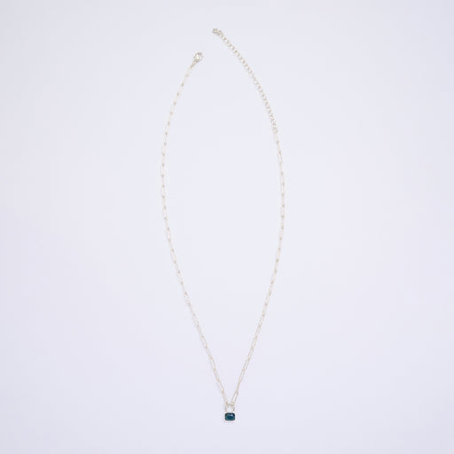 10月誕生石トルマリンのシルバーネックレス