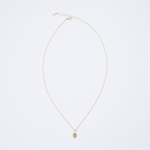 10月誕生石トルマリンのシルバーネックレス