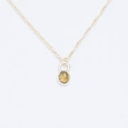 10月誕生石トルマリンのシルバーネックレス