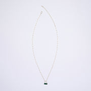 10月誕生石トルマリンのシルバーネックレス