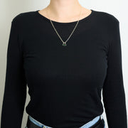 10月誕生石トルマリンのシルバーネックレス