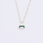 10月誕生石トルマリンのシルバーネックレス