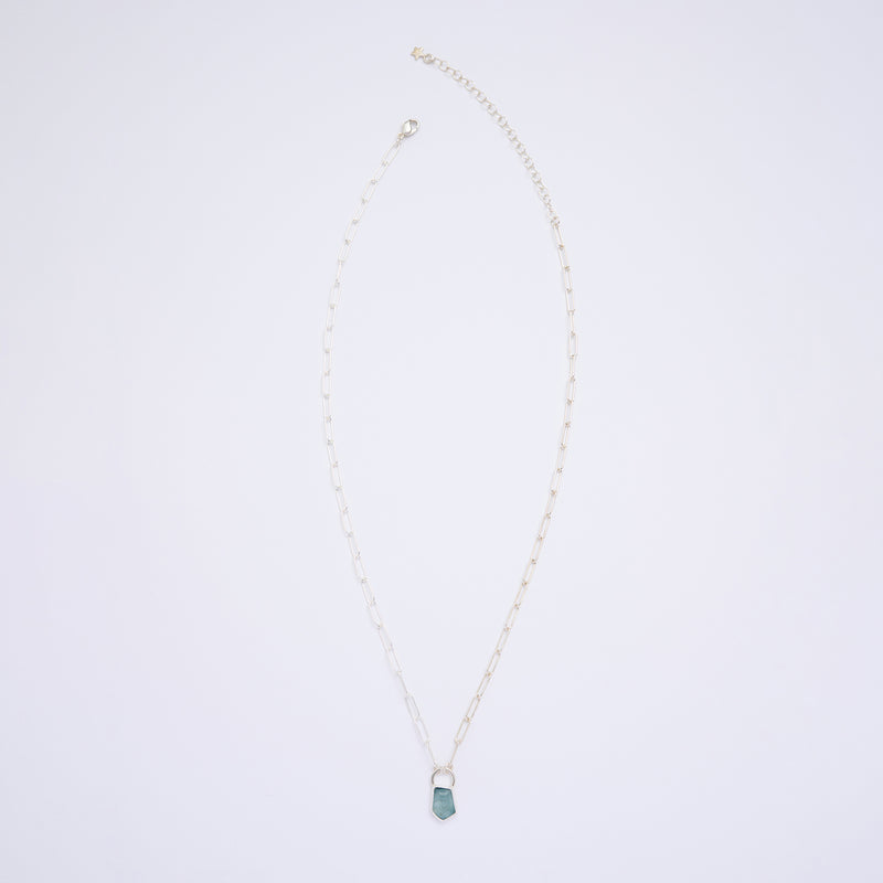 10月誕生石トルマリンのシルバーネックレス