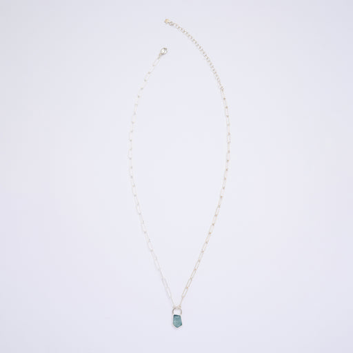 10月誕生石トルマリンのシルバーネックレス