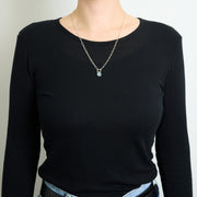 10月誕生石トルマリンのシルバーネックレス