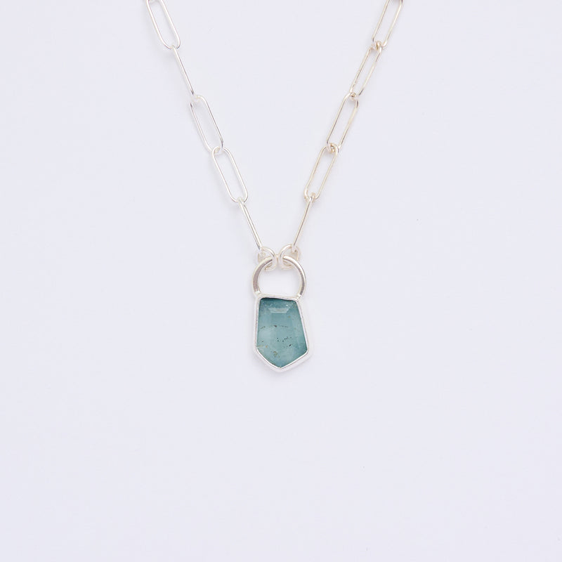 10月誕生石トルマリンのシルバーネックレス