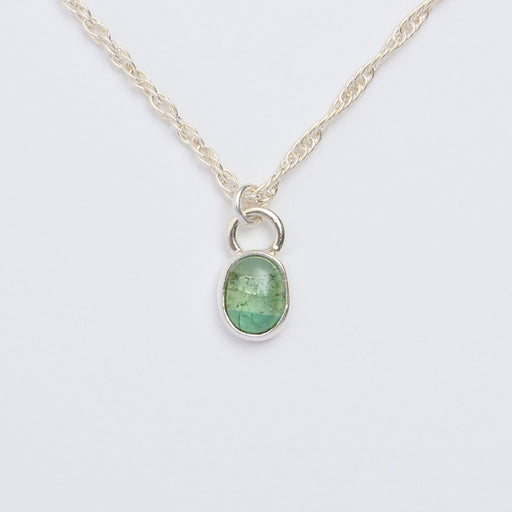 10月誕生石トルマリンのシルバーネックレス