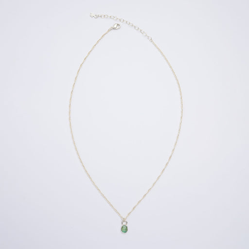 10月誕生石トルマリンのシルバーネックレス