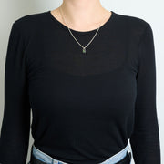 10月誕生石トルマリンのシルバーネックレス