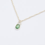 10月誕生石トルマリンのシルバーネックレス