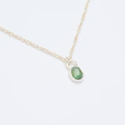 10月誕生石トルマリンのシルバーネックレス