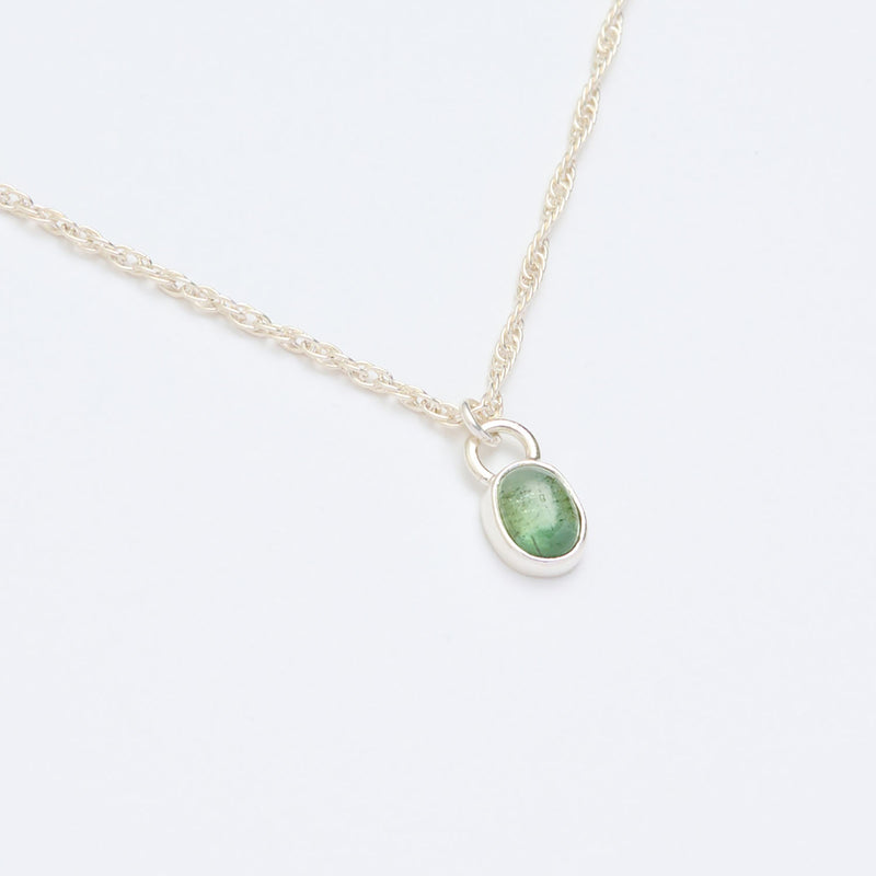 10月誕生石トルマリンのシルバーネックレス