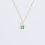 10月誕生石トルマリンのシルバーネックレス