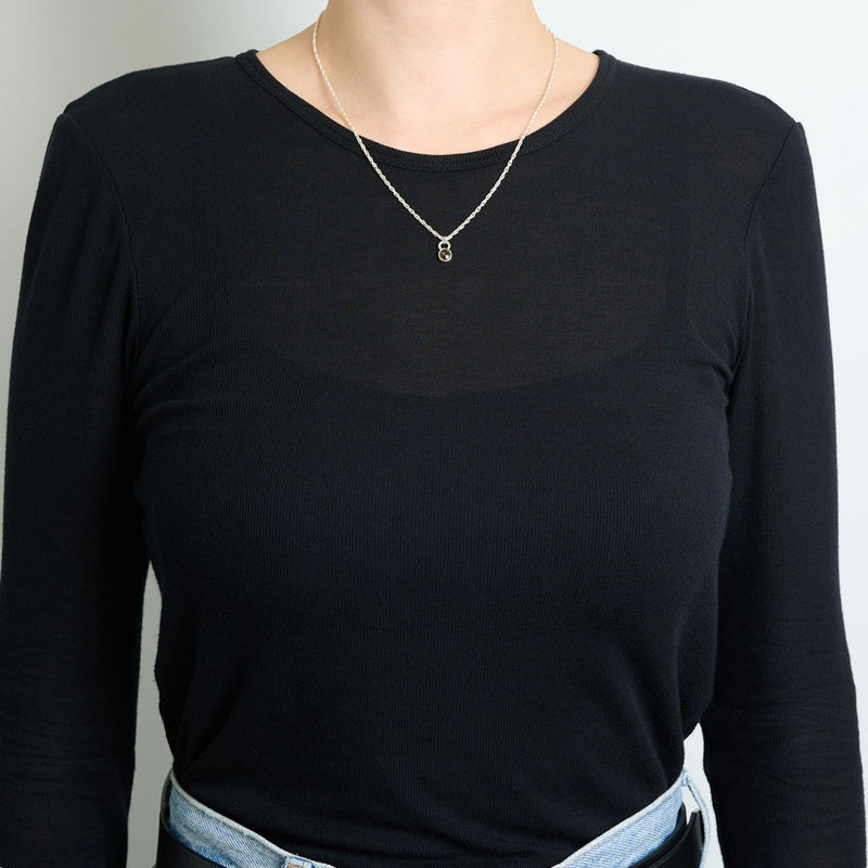 10月誕生石トルマリンのシルバーネックレス