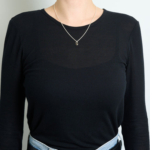 10月誕生石トルマリンのシルバーネックレス