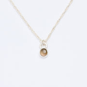 10月誕生石トルマリンのシルバーネックレス