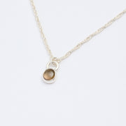 10月誕生石トルマリンのシルバーネックレス