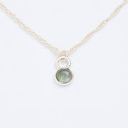 10月誕生石トルマリンのシルバーネックレス