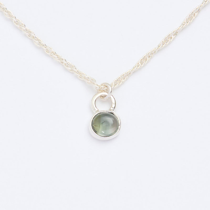 10月誕生石トルマリンのシルバーネックレス