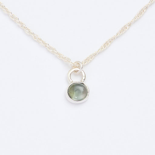 10月誕生石トルマリンのシルバーネックレス