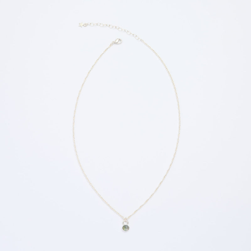 10月誕生石トルマリンのシルバーネックレス