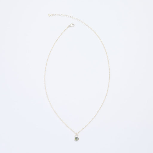 10月誕生石トルマリンのシルバーネックレス