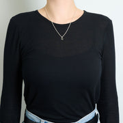 10月誕生石トルマリンのシルバーネックレス