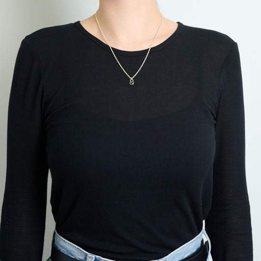 10月誕生石トルマリンのシルバーネックレス