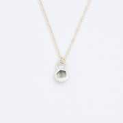 10月誕生石トルマリンのシルバーネックレス