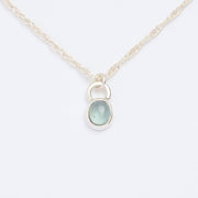 10月誕生石トルマリンのシルバーネックレス